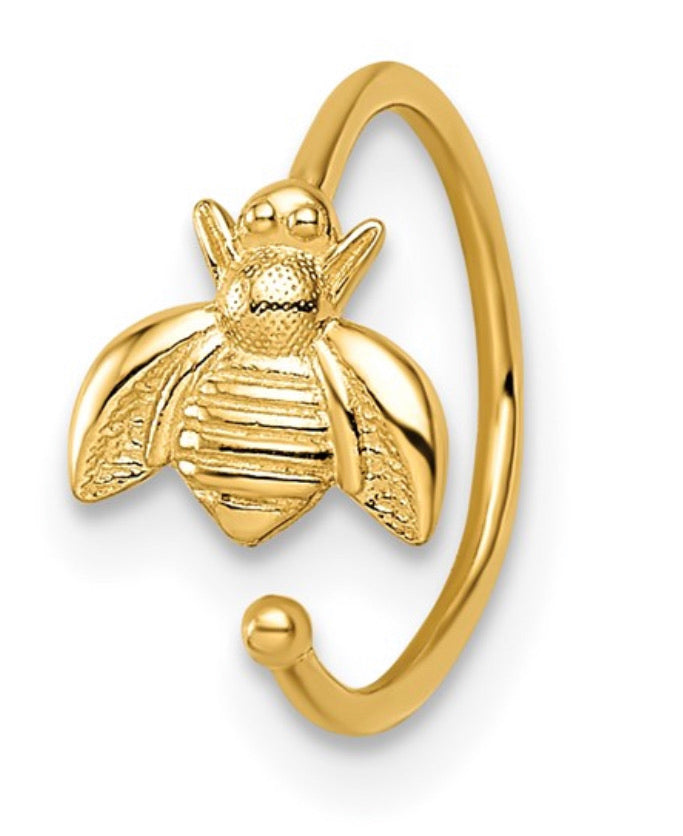 The Bree- 14K Gold Bee Ear Cuff – alkeme