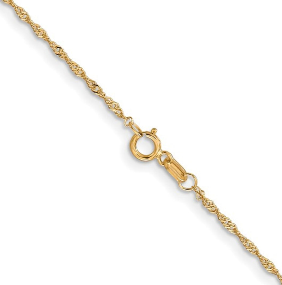 10K 1 mm Singapore Chain