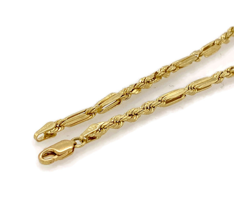 10K Gold Rope Milano Chain Bracelet