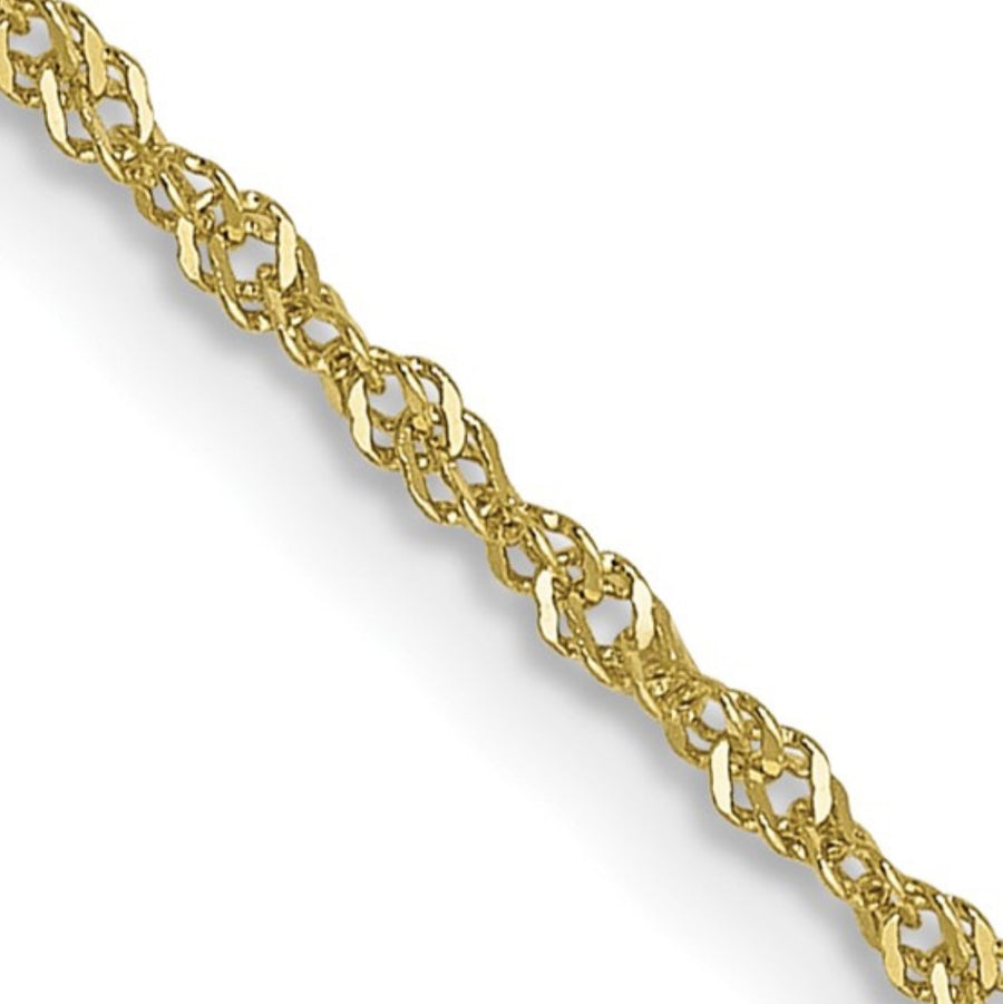 10K 1 mm Singapore Chain
