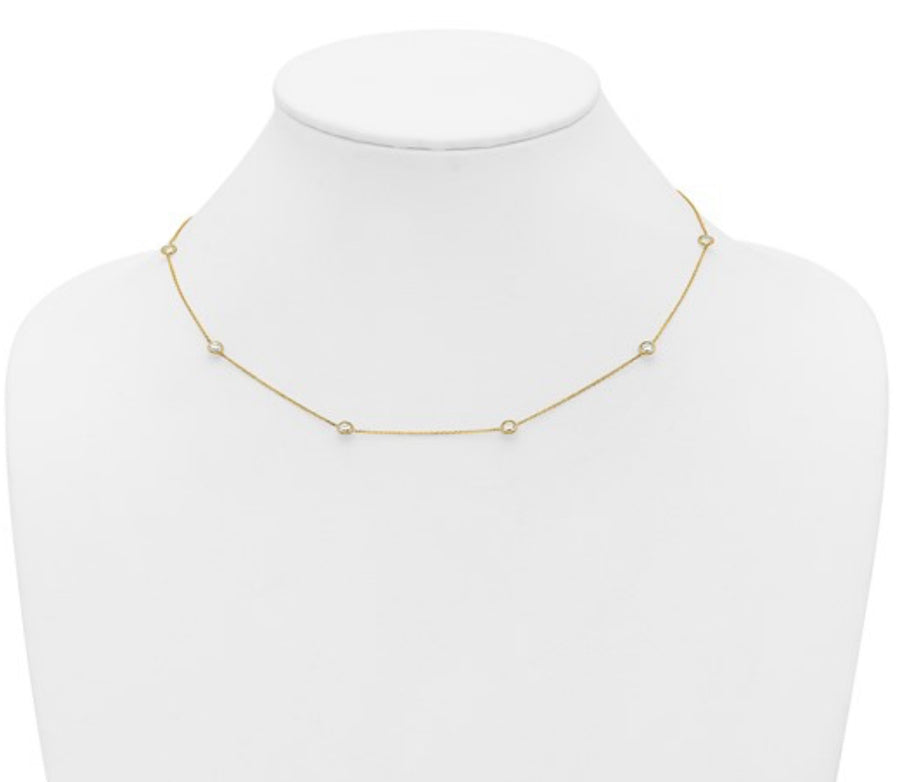 10k Gold Station Necklace