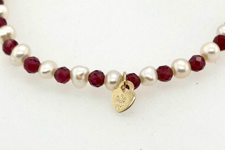 Zoe & Me “The Classic” 10K Gold, Pearl & Gemstone Mother/Daughter Bracelet