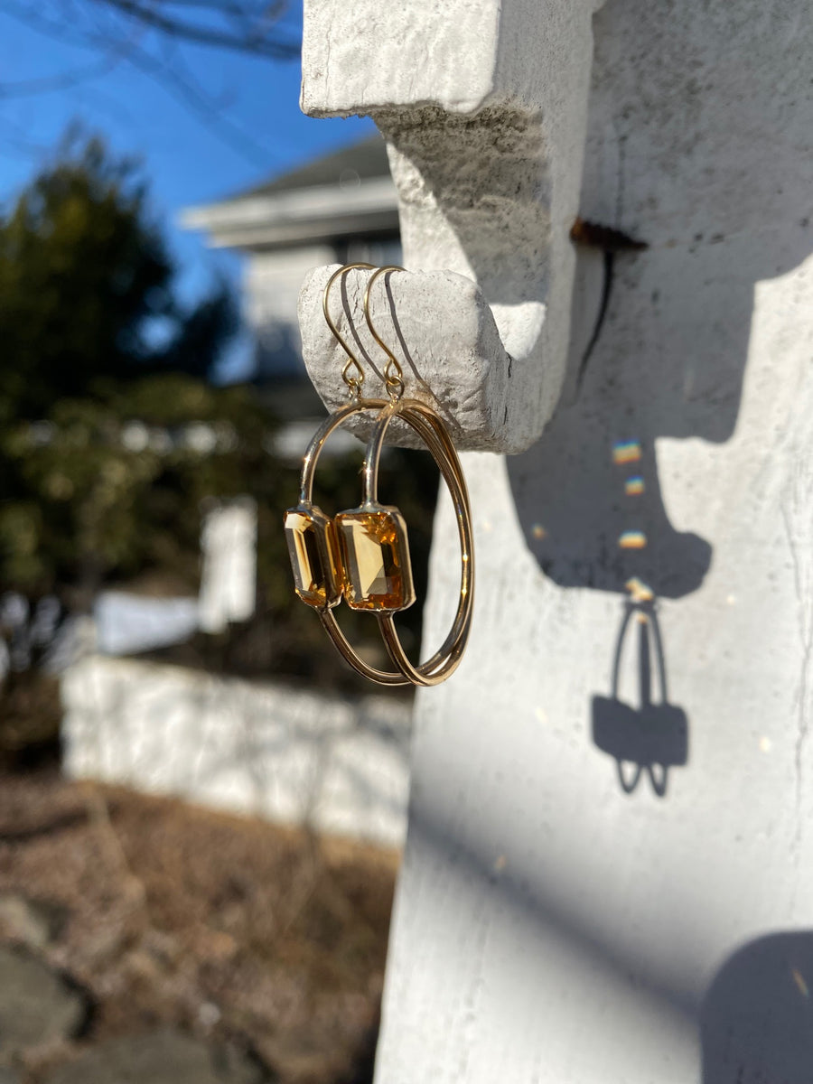 Floating Stone Earrings