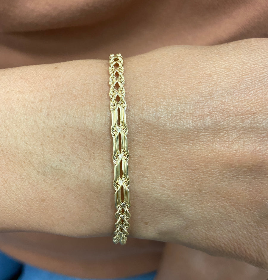 10K Gold Double Stranded Twist Bracelet