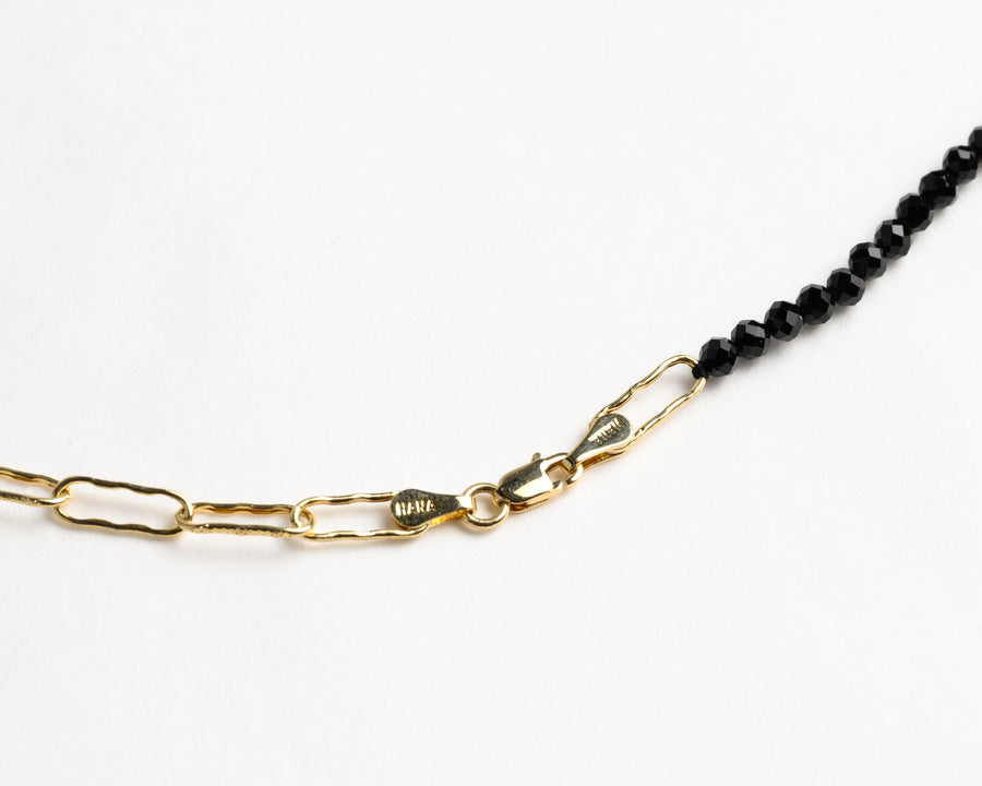 The 50/50 Paperclip Chain & Gemstone Necklace