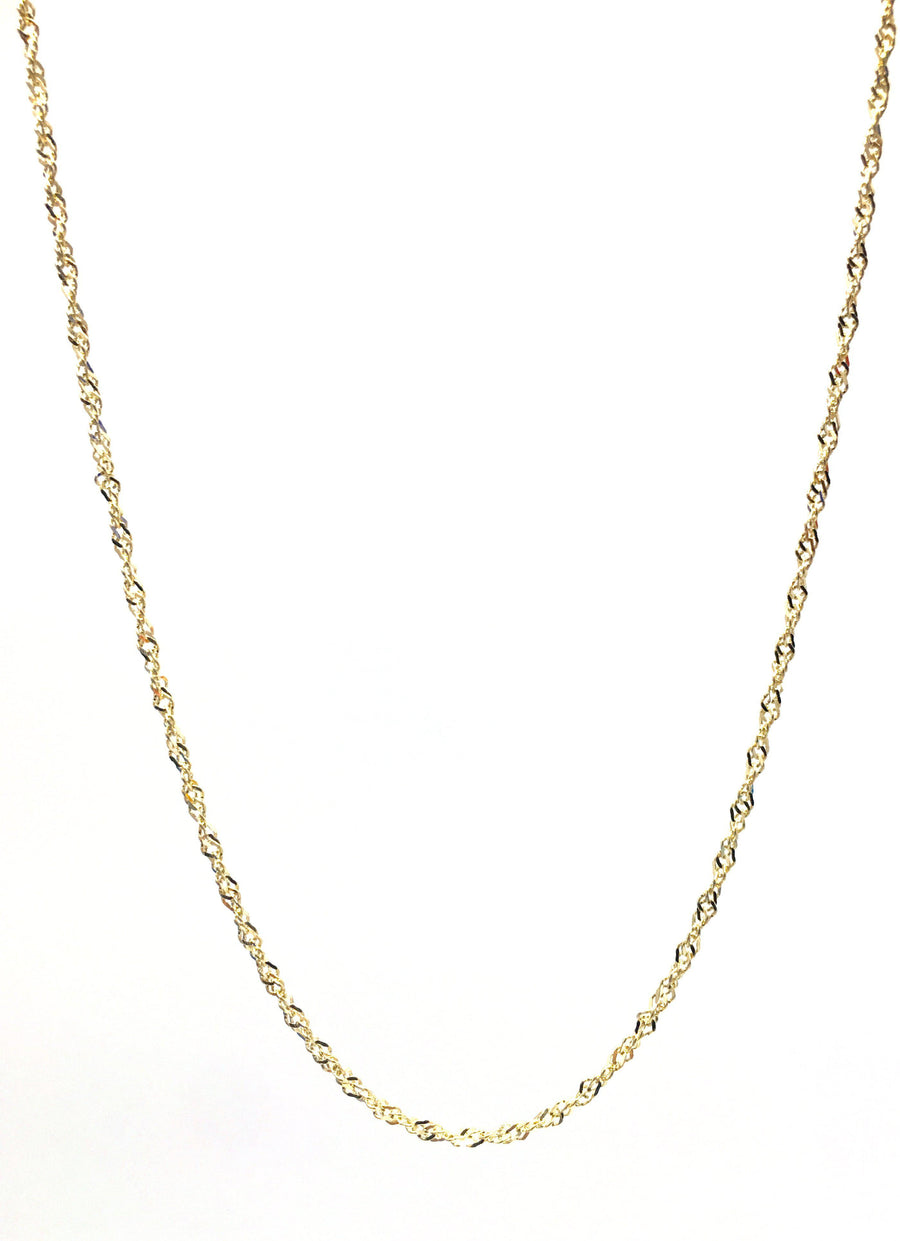 Revolve Singapore Chain Necklace Women's 14k Yellow Gold Fashion Beauty Designer Jewelry Store Discount