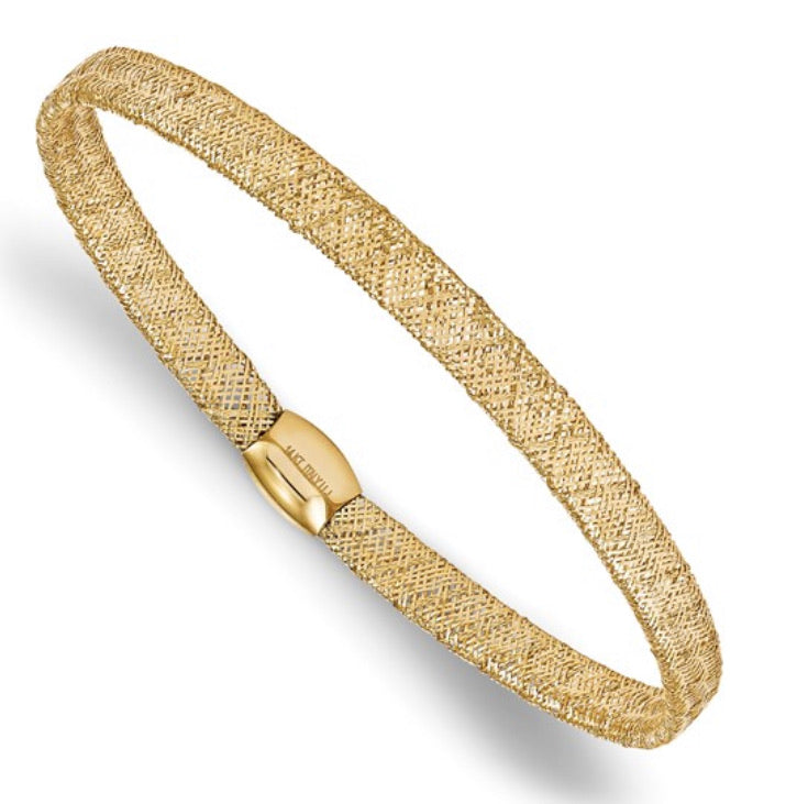 The Claudia - 14k Gold Mesh XX Bangle Bracelet